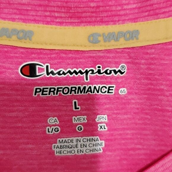 Champion pink vapor performance short sleeve shirt - Picture 7 of 8